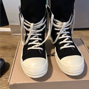 Black and White High-Top Sneakers